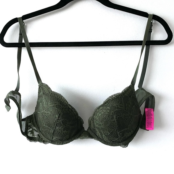 🛑SOLD🛑La Senza Obsession Dark Green Push-Up Bra Size 34B - Picture 1 of 5